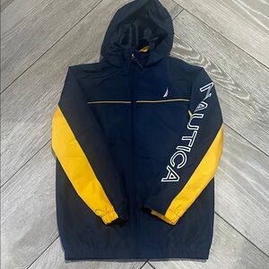 Nautica Kids Raincoat in Dark Blue and Yellow (BD)